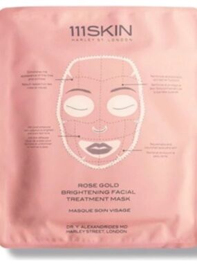 111SKIN Rose Gold Cosmetic Mask Pouch